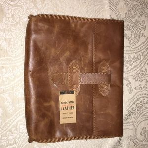 A handcrafted real leather never used tablet case